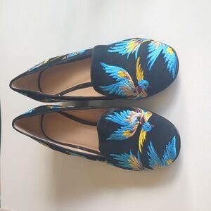 Banana Republic Embroidered Leather Shoes Heels